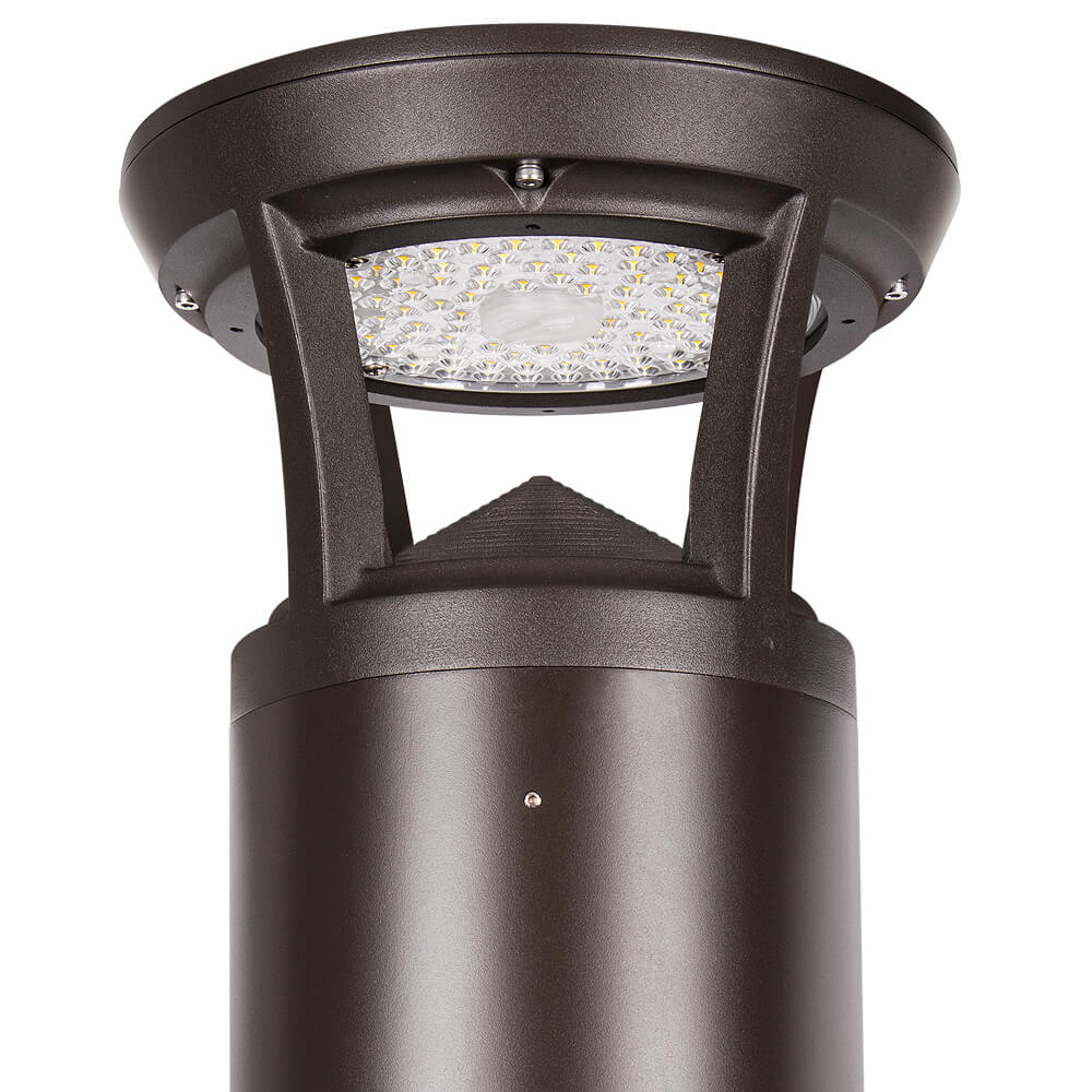 Dark brown 4ft Konlite LED Bollard Light head