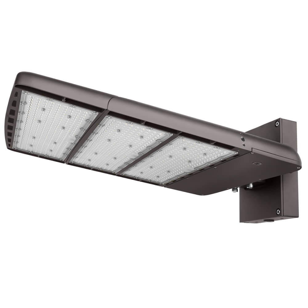 Konlite Spica 600W LED Sports Light - Dark Bronze - Narrow Asymmetric - 3 Wattage Selectable - 103,800lm Max - 5000K - 1500W Equal