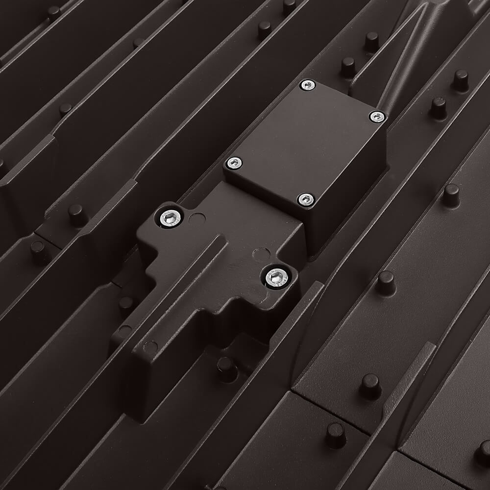 Back View of a Konlite Spica 600W LED Tennis court light