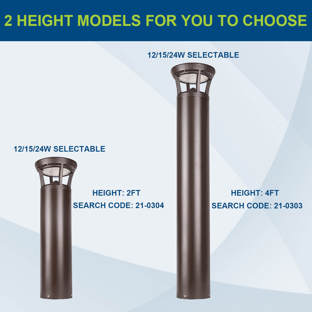 LED bollard light 2 models