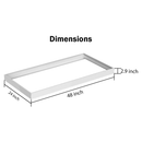 Dimensions For 2'x4' Surface Mount Kit for LED Panel Light