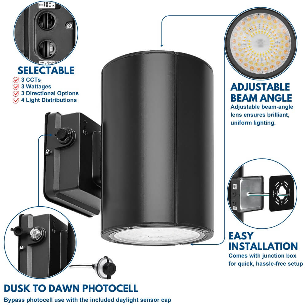 Product details of Konlite LED Cylinder Up and Down Wall Light fixture