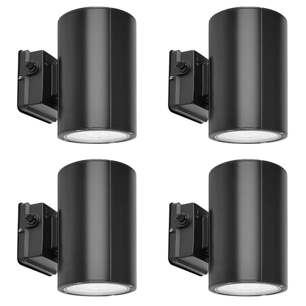 Button View of Konlite 6 inch LED Cylinder Up and Down Wall Light - 4 pack