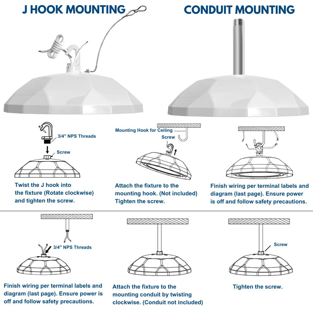 NSF Certified LED High Bay Light installation Guide