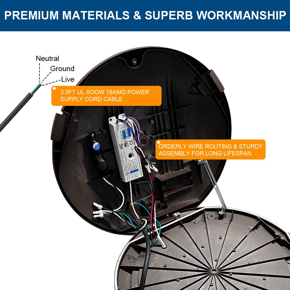 Inside of a Konlite Atria Series Premium LED Canopy Light - 125W