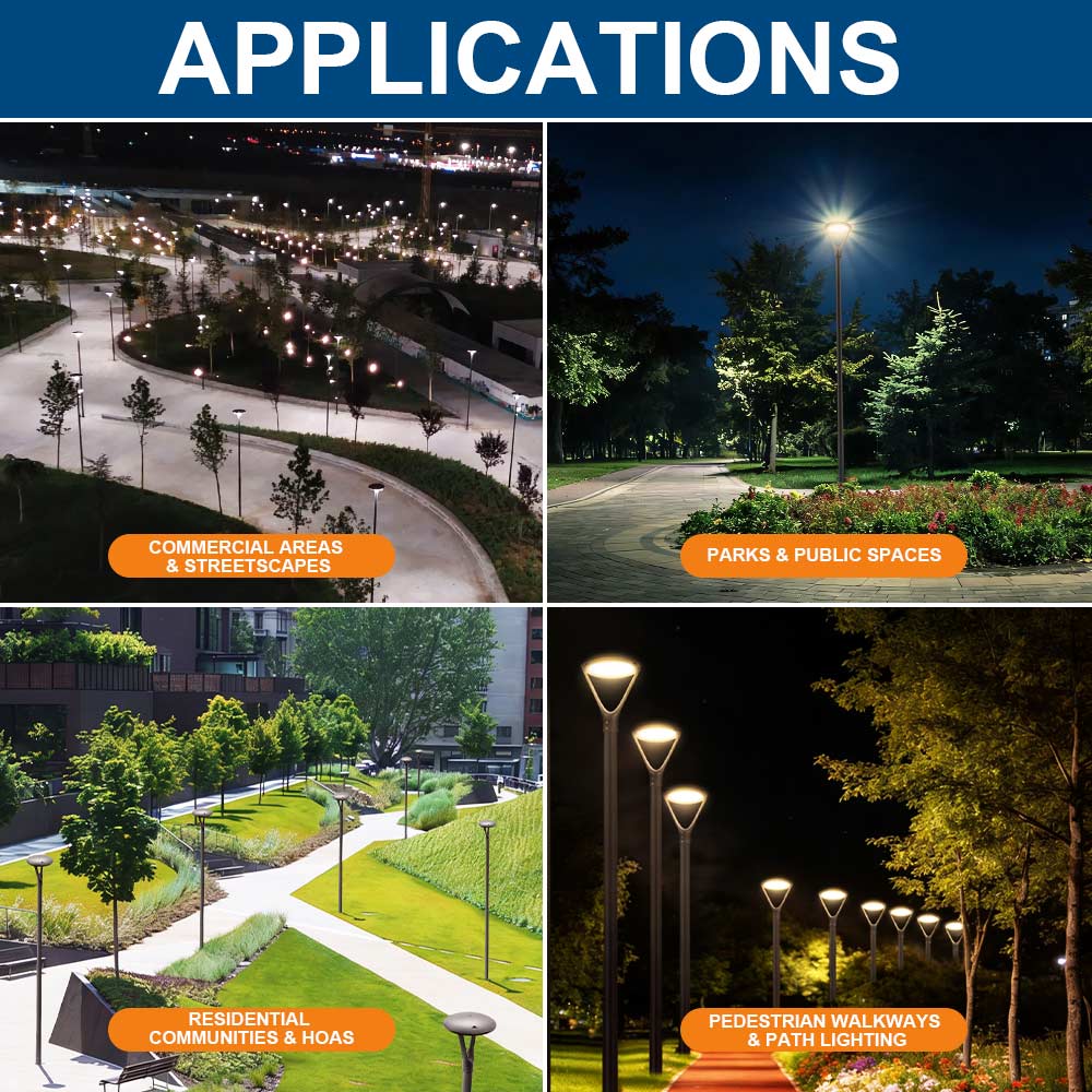 Wide range of applications for Konlite Atria LED Post Top Lights