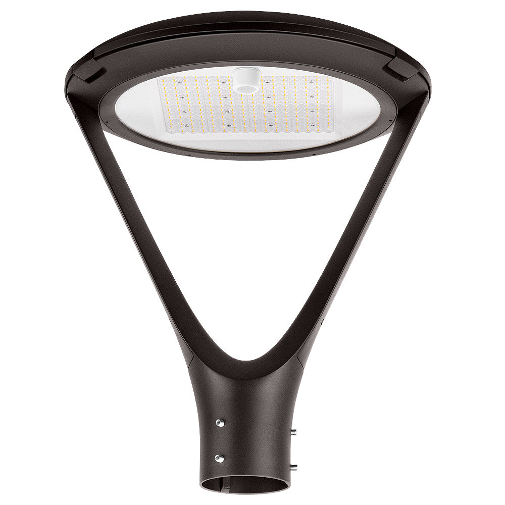Konlite Atria LED Post Top Light includes a motion sensor.