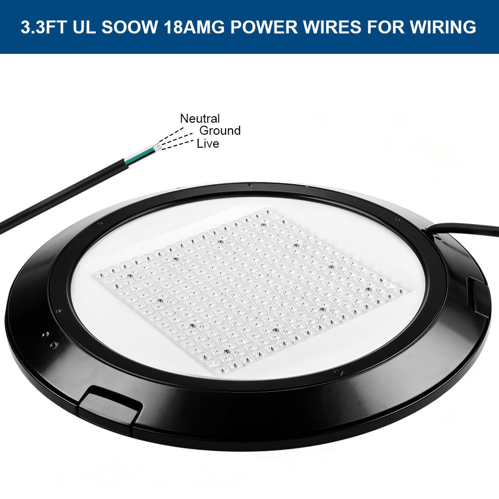 Labelled power wires for Konlite Atria Turtle Friendly Amber LED Area Light