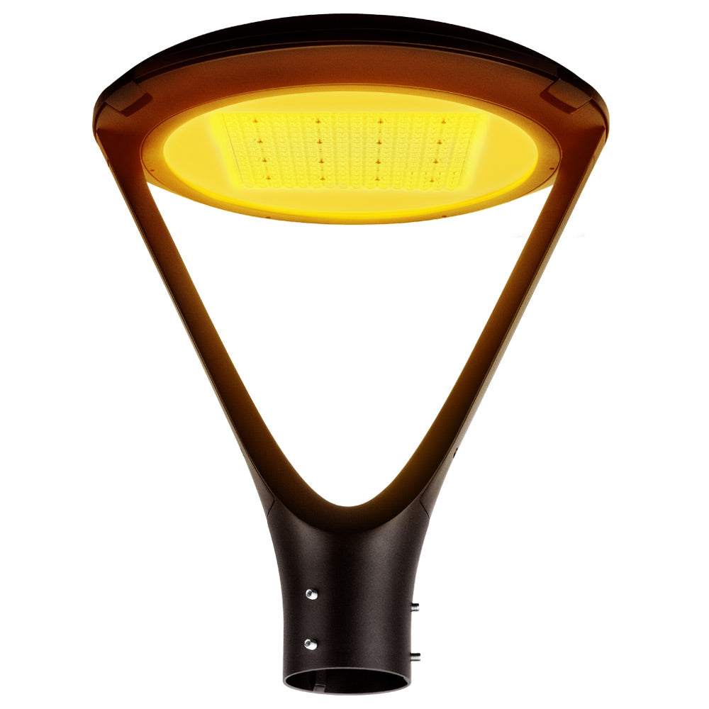 Konlite Atria Turtle Friendly Post Top Light emitting true amber color light