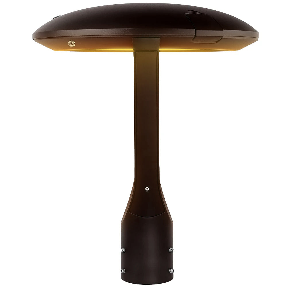 Side view of Atria Amber LED Post Top Light with Photocell