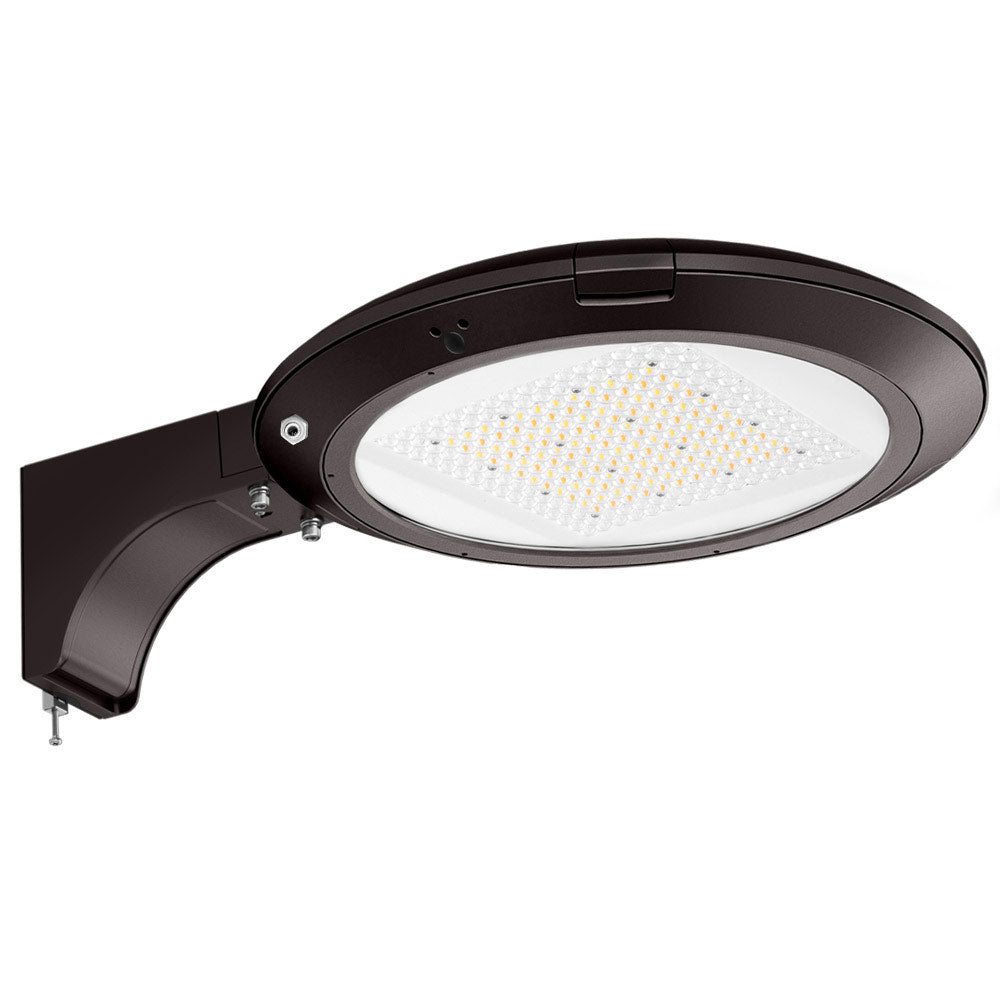 63W Konlite Atira LED Area Light with Extrusion Mount and photocee