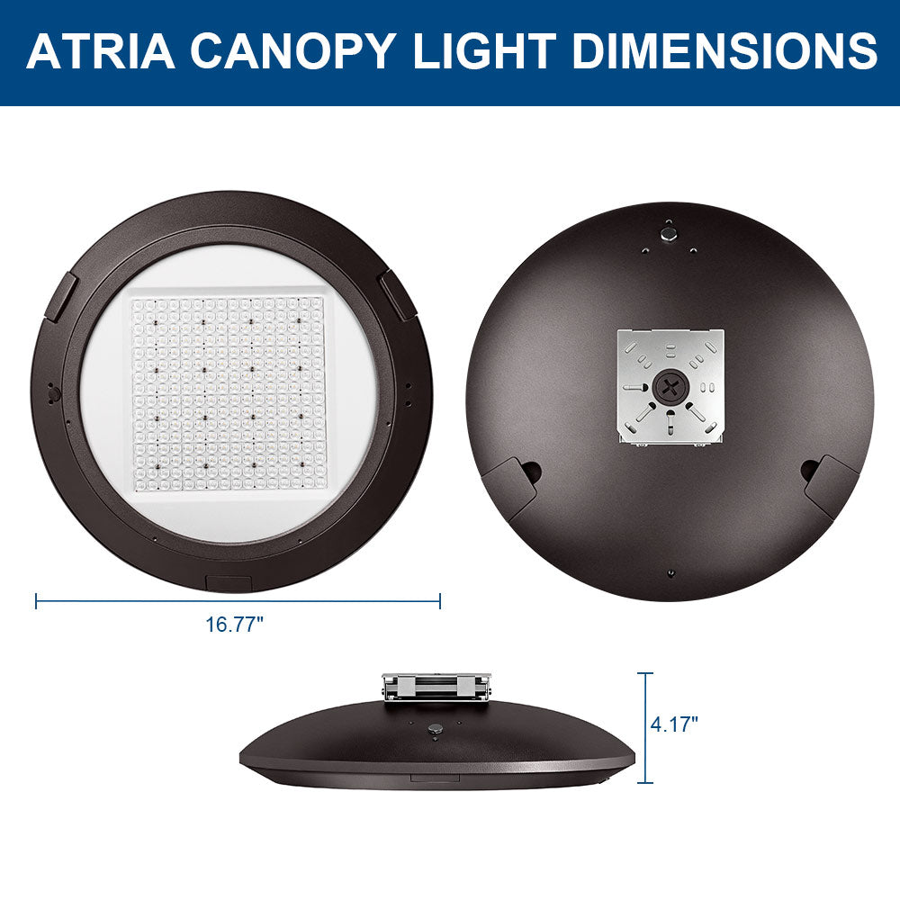 Dimensions of Atria Canopy Light on a white background