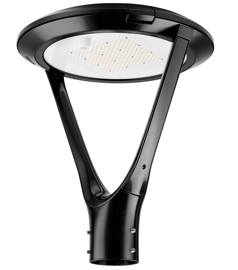 63W Black Finish Konlite Atria LED Post Top Light