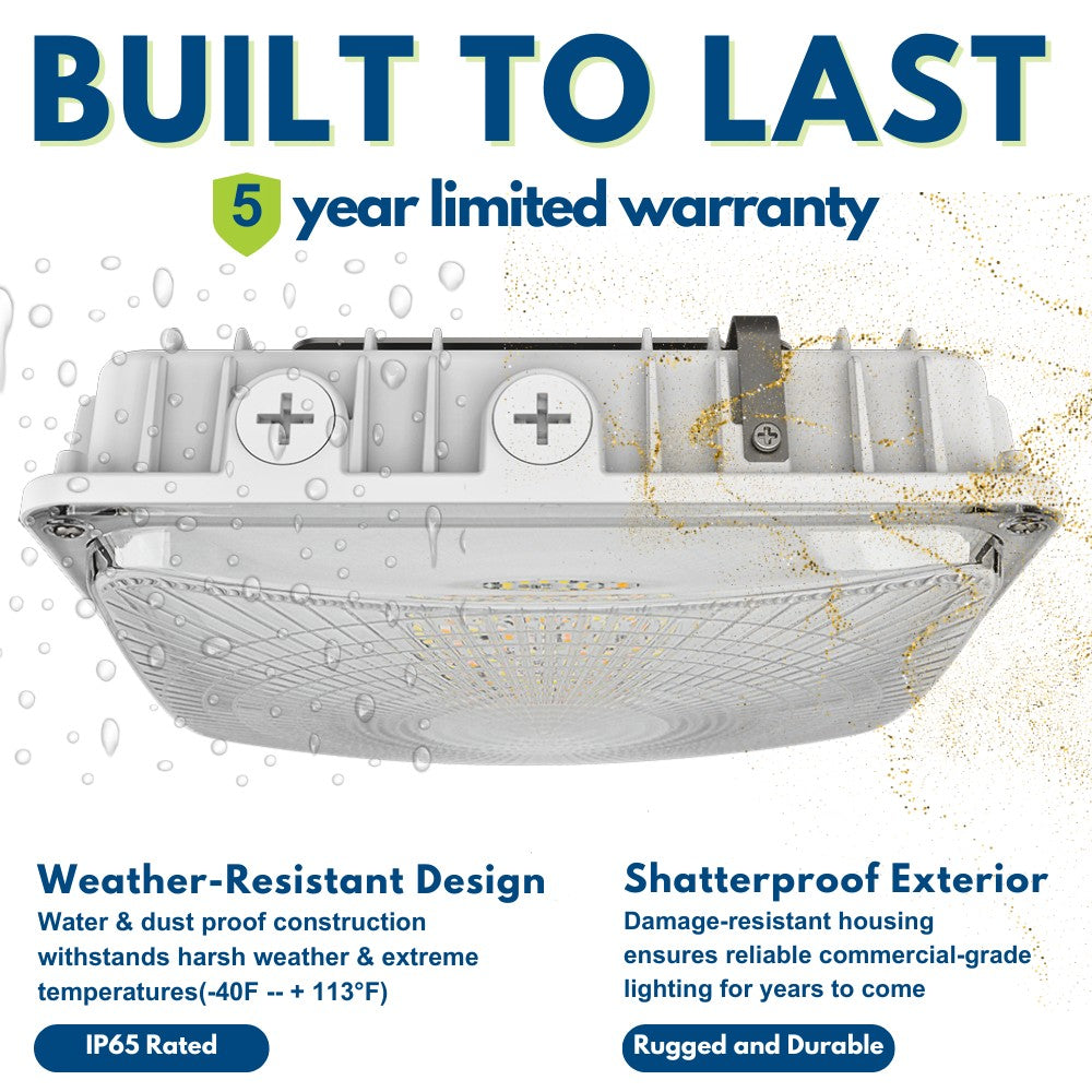 Konlite White LED Canopy Light