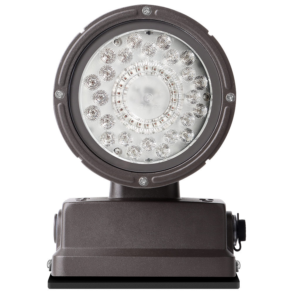 button view of a Dark Bronze Konlite 20W Amber LED Cylinder Wall Light - Wildlife friendly