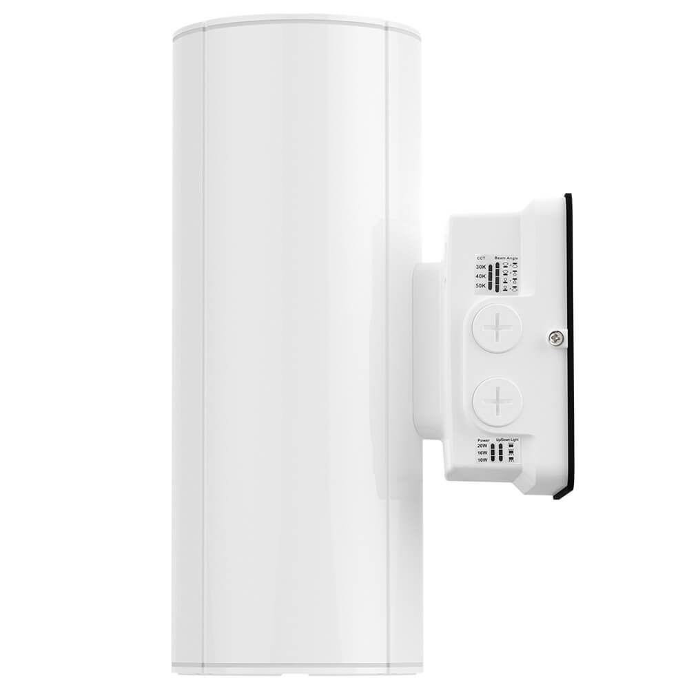 Side view of White 20W LED Wall Sconce