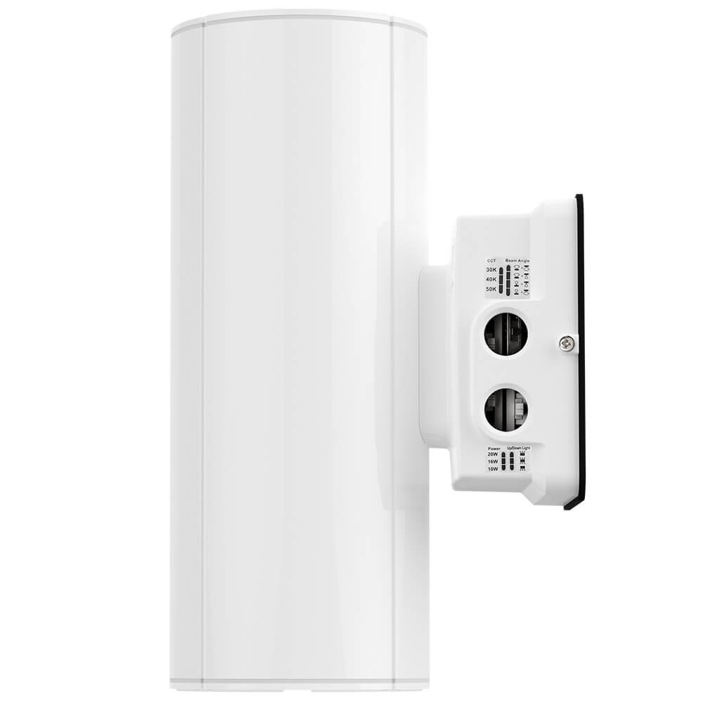 Side View of Konlite LED Cylinder Up and Down Wall Light fixture