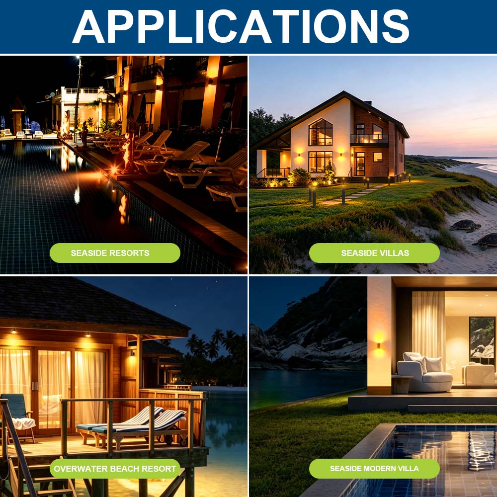Applications of Konlite 38W Amber LED Cylinder Wall Light - Wildlife friendly