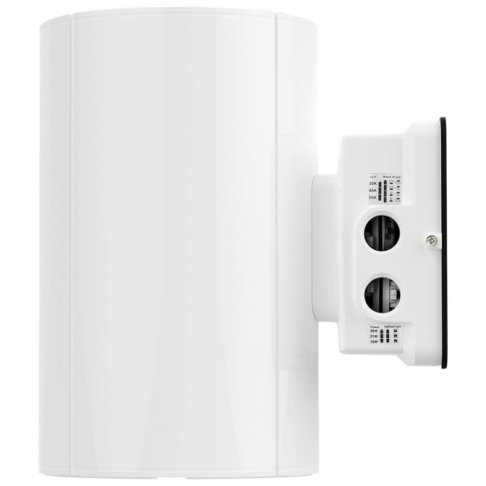 Side View of Konlite 6 inch LED Cylinder Up and Down Wall Light