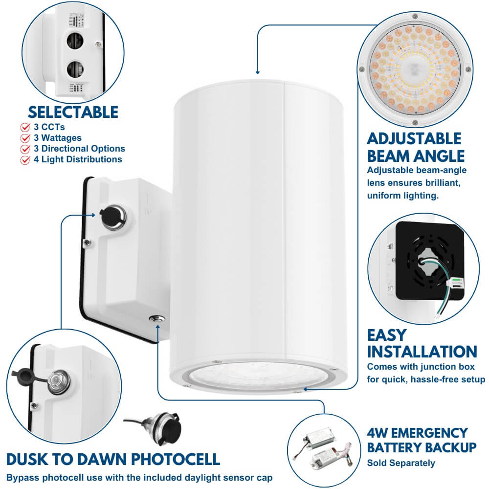 Product details of Konlite LED Cylinder Up and Down Wall Light fixture
