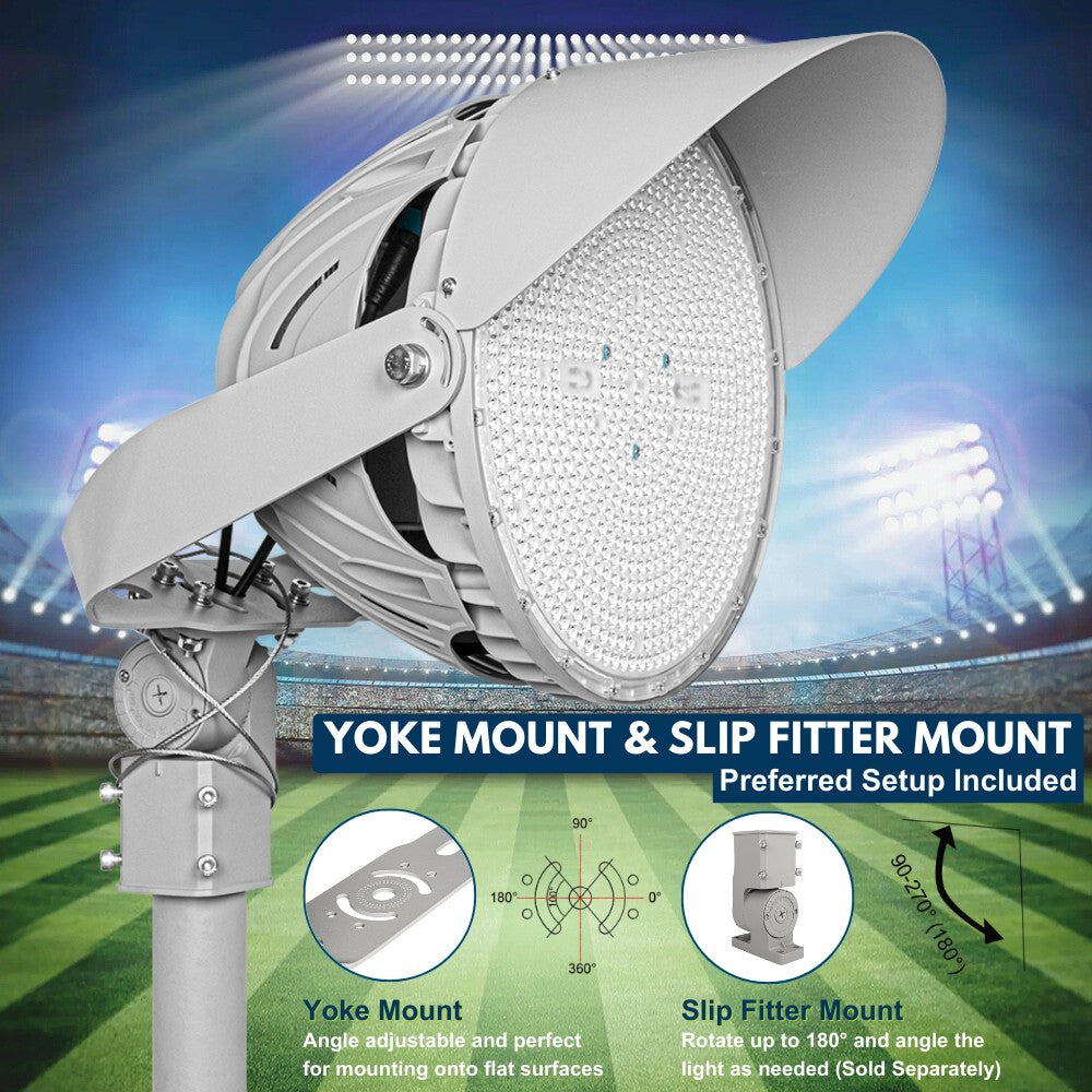 Slip Fitter of of 500W Konlite LYRA LED Stadium Light