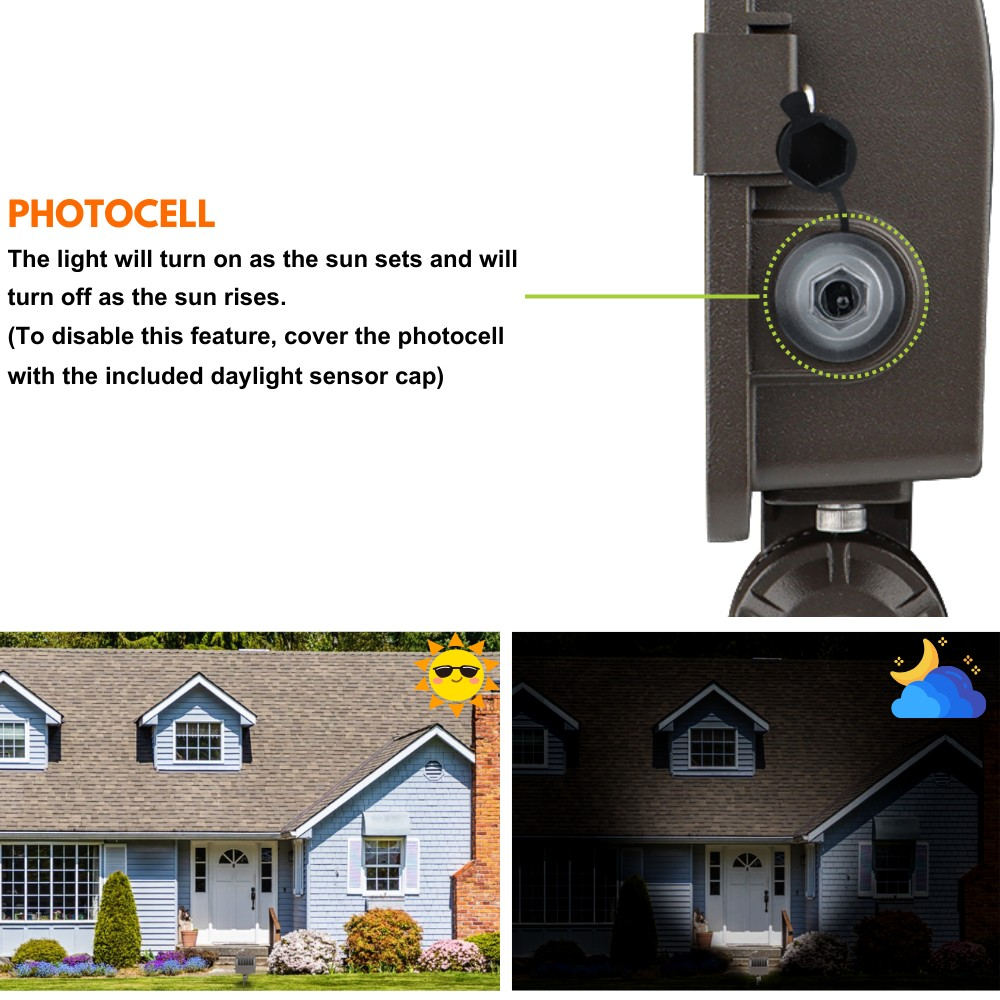 Dusk to Dawn Photocell of Dimensions of NAVI LED Flood Light