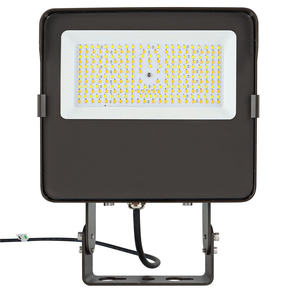Front view of a Konlite Navi LED Flood Light with Yoke Mount