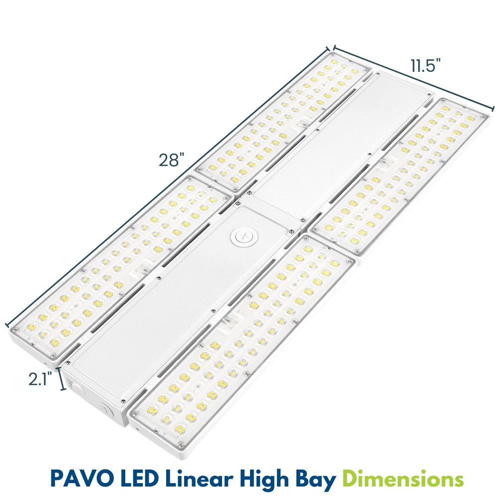 Dimensions of Konlite LED High Bay lights PAVO series - 420W