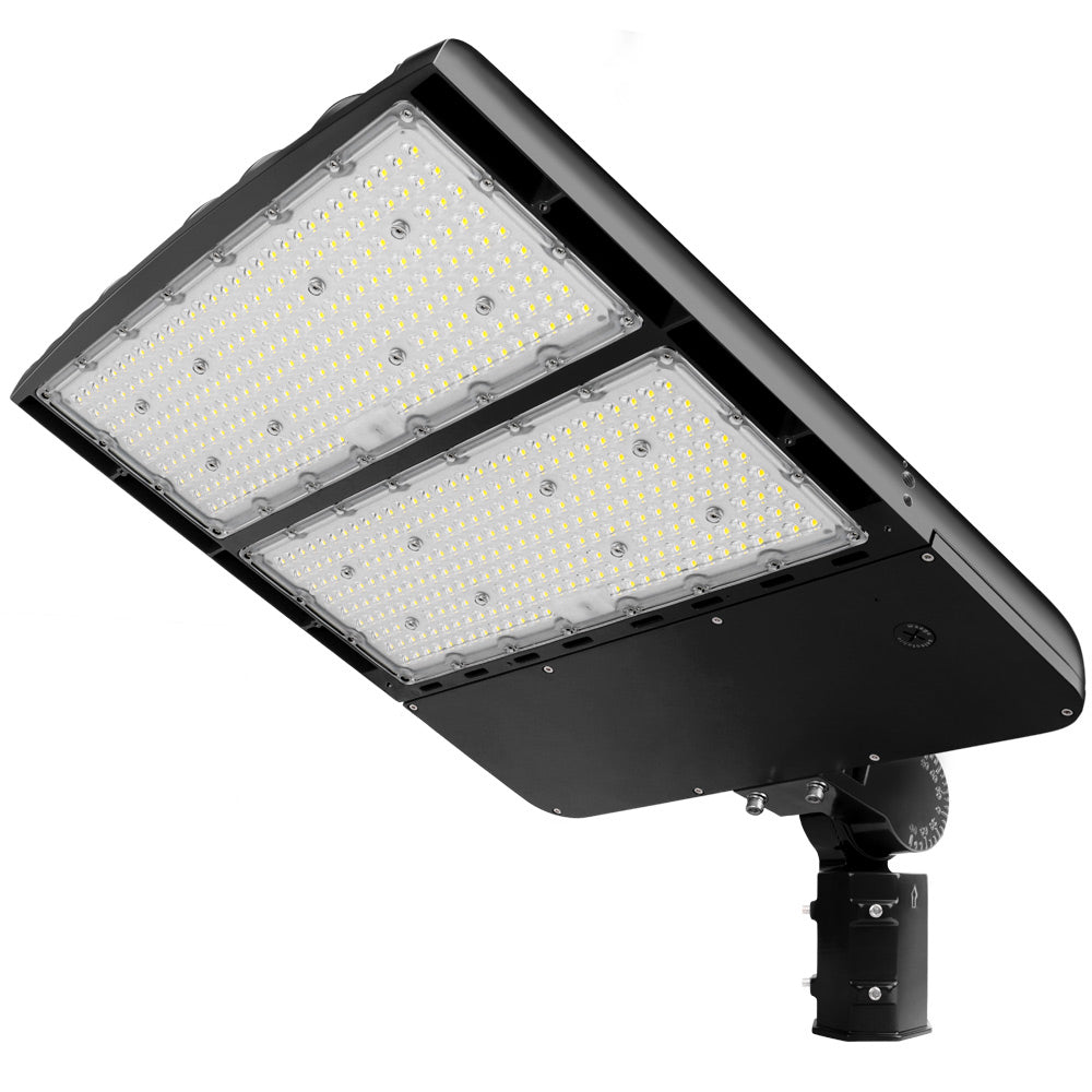 Konlite Spica 400W Black LED Sports Light - Tennis Court Light with Slip Fitter Mount