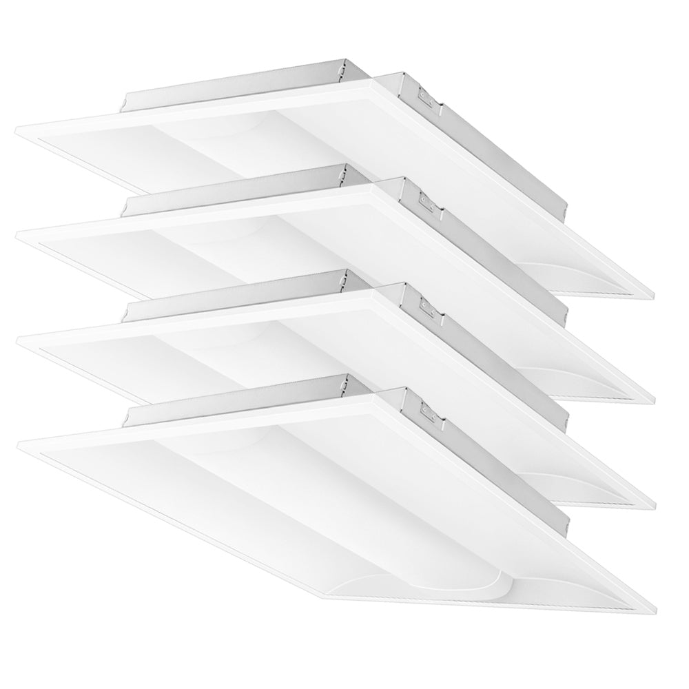 4 pack of Konlite 2x2 Center Basket Troffer Light