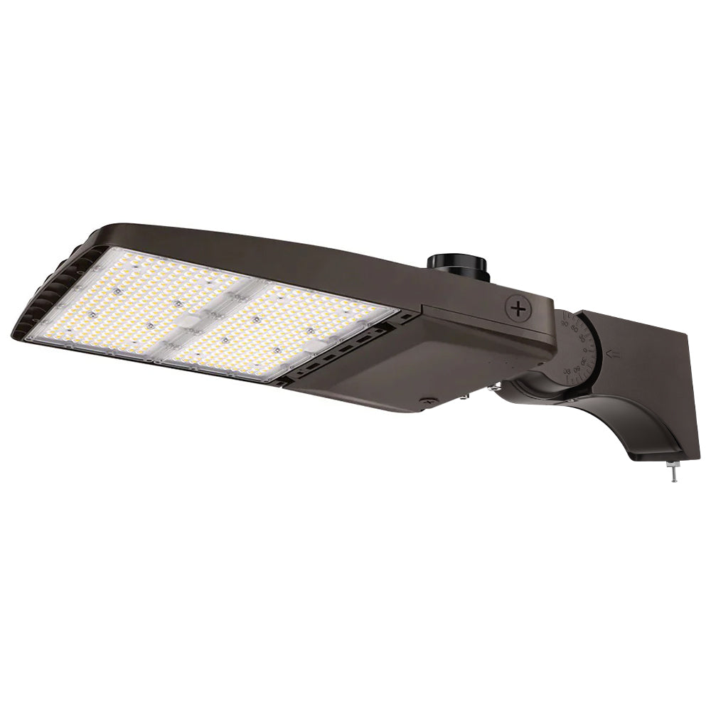 Konlite Vela wattage selectable 310W 5000K led parking lot light with pole mount and shorting cap