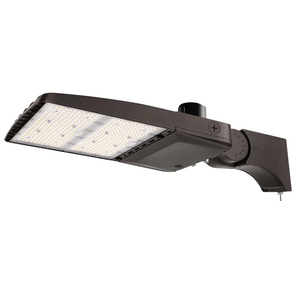 Konlite Vela wattage selectable 310W 5000K led parking lot light with pole mount and photocell