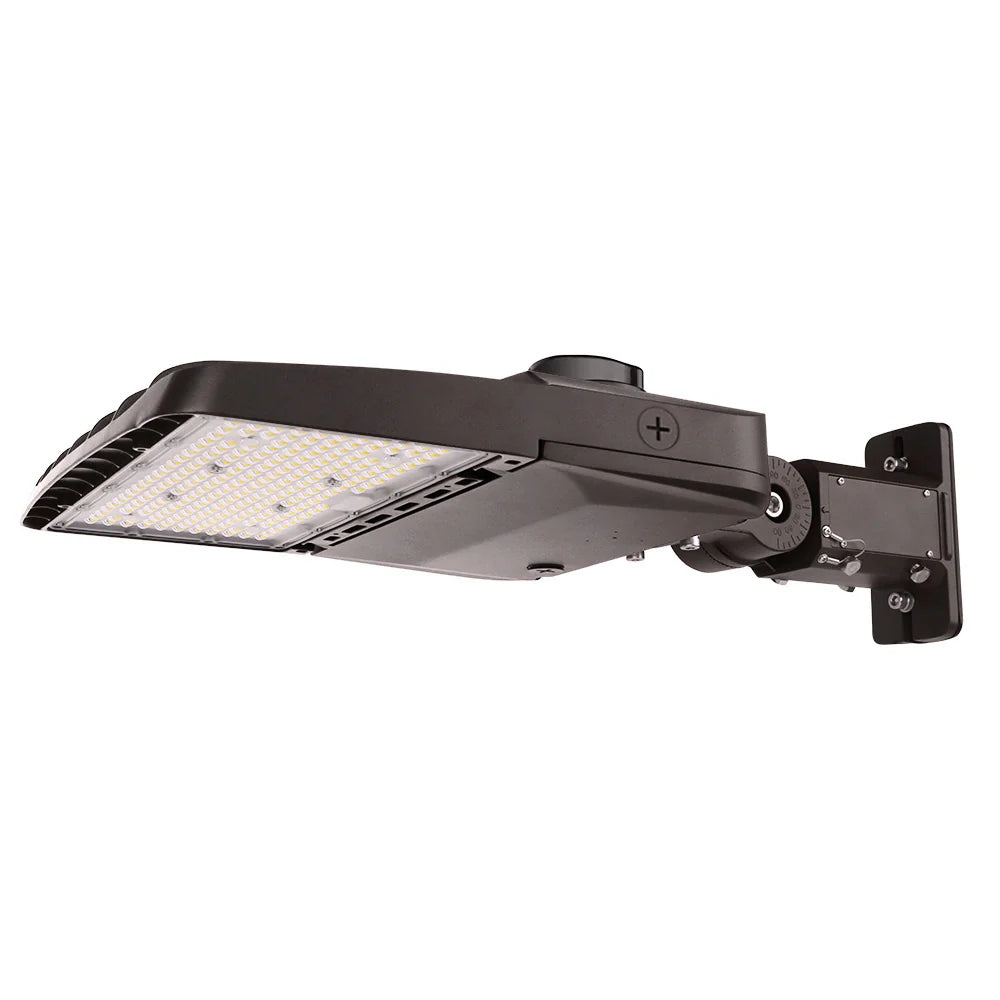 Wattage selectable Vela LED Area light with universal arm