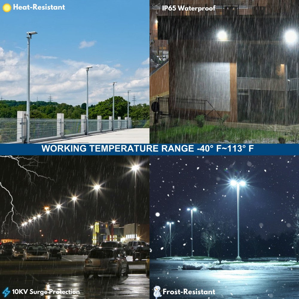 konlite vela wattage selectable 150w area light