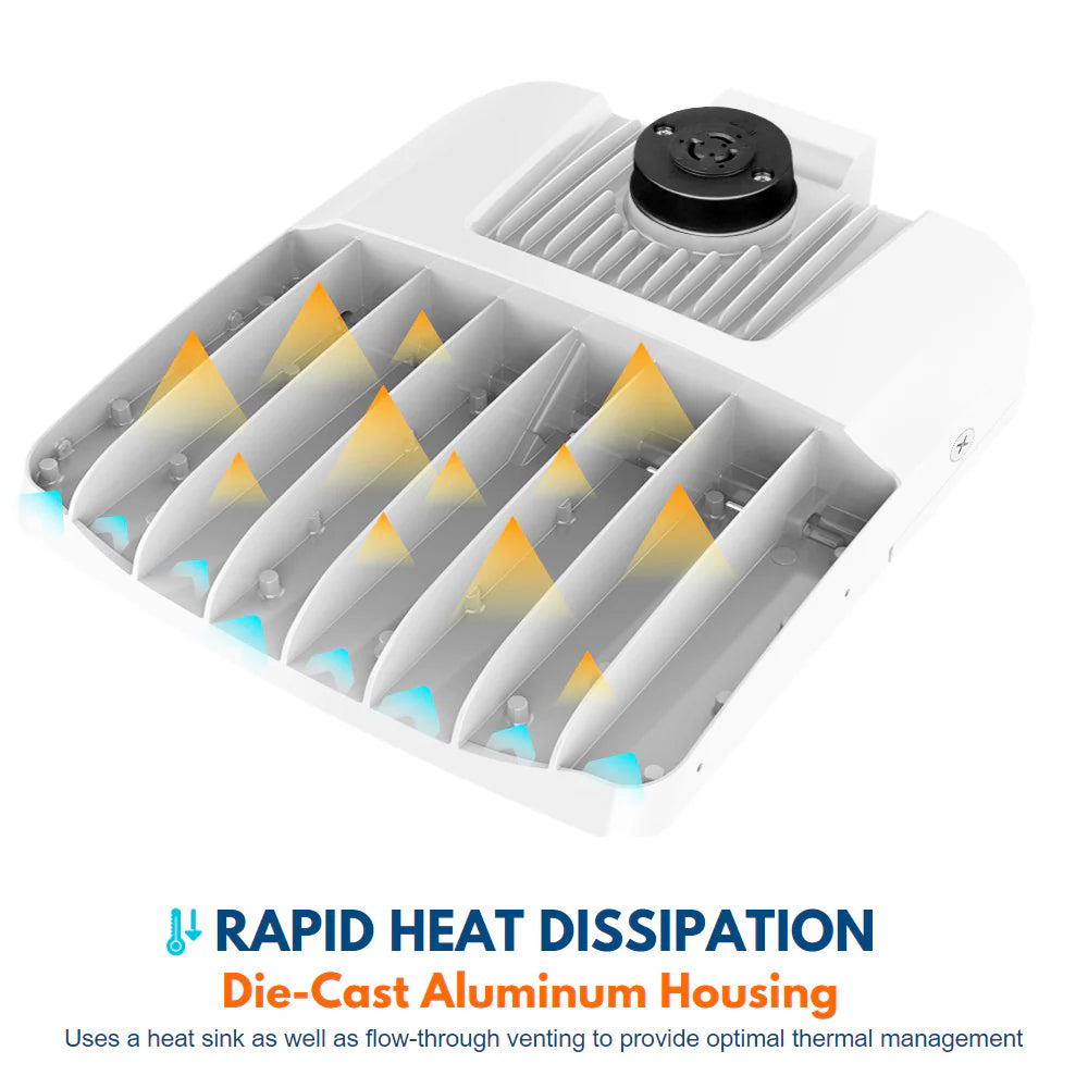 Konlite Vela I LED White Parking Lot Light