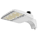 Konlite Vela I LED White Parking Lot Light with extrusion arm and photocell