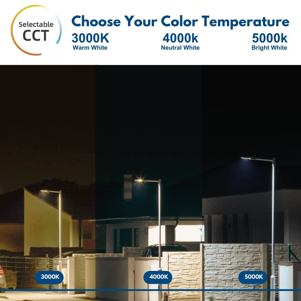 Konlite Vela I LED White Parking Lot Light color tunable