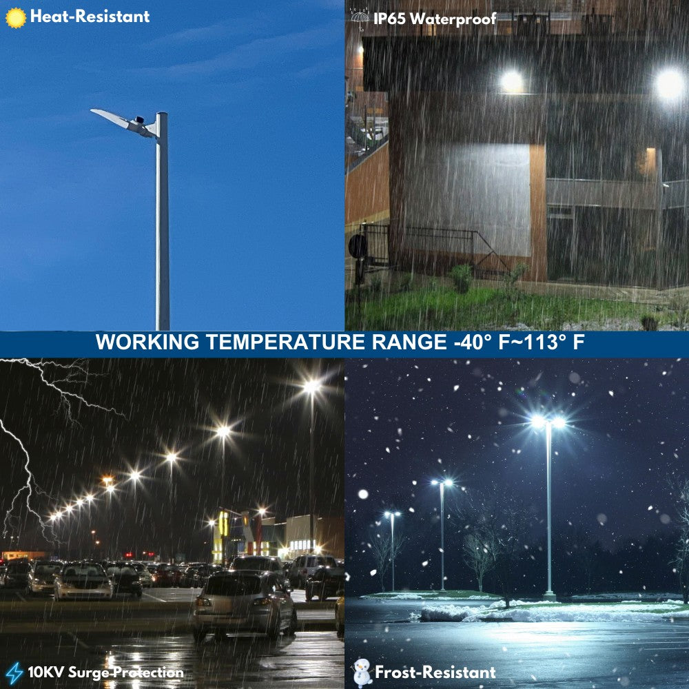 Konlite Vela I LED White Parking Lot Light in parking lots