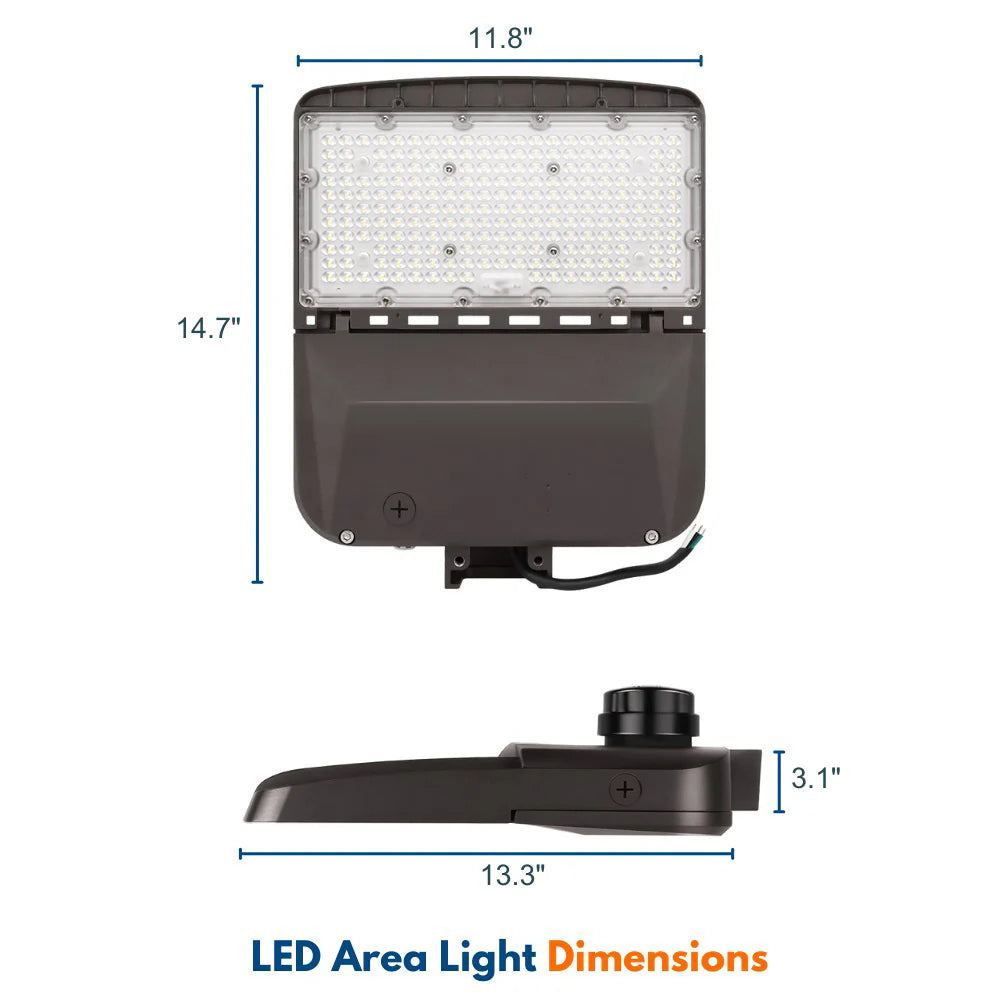 the dimensions of Konlite Vela series led area light