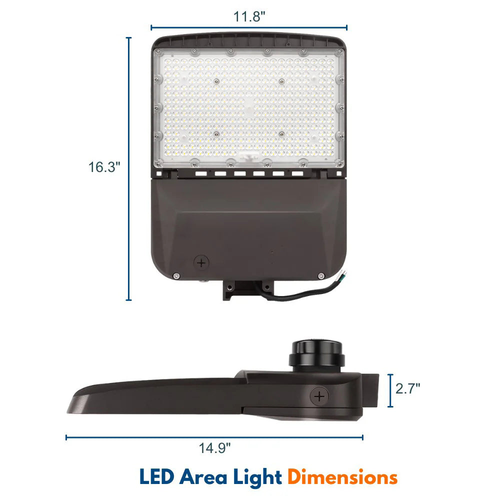 the dimensions of Konlite Vela series led area light