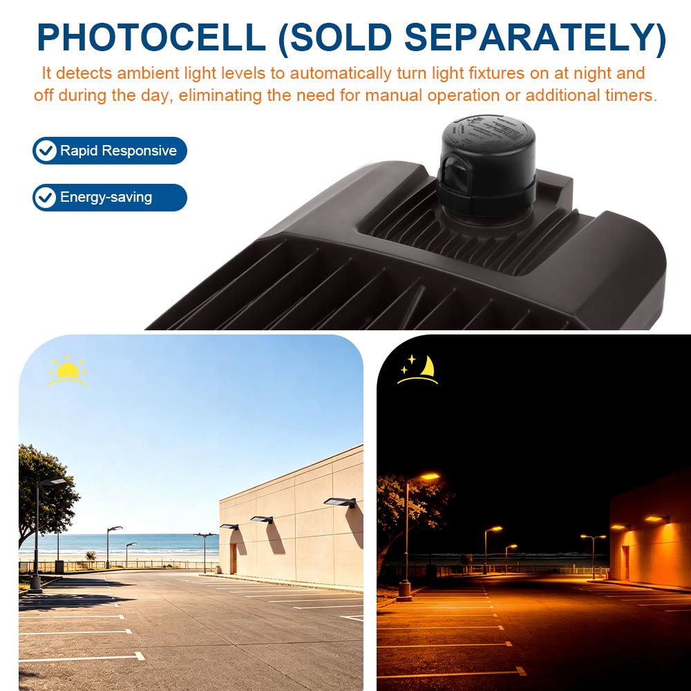 Photocell add-on for Vela Amber LED Area Light.