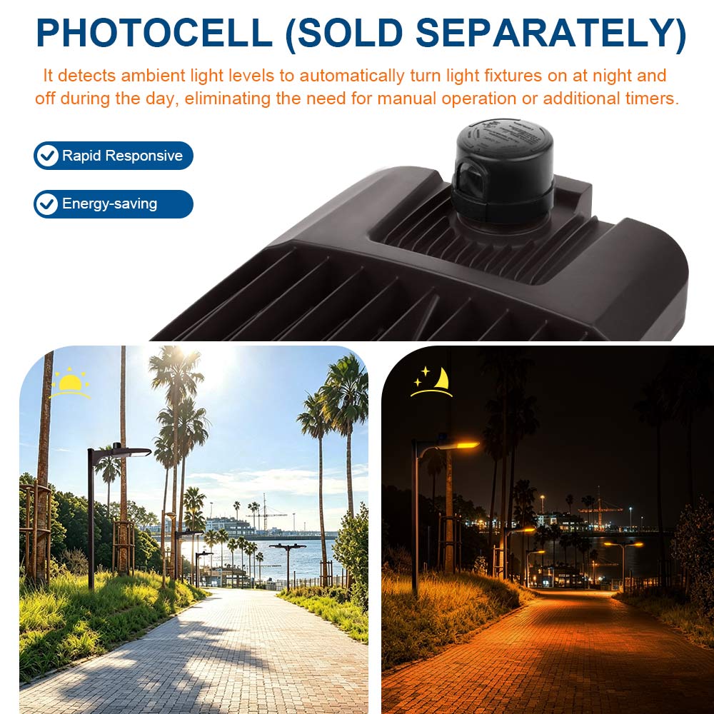 Photocell add-on for Vela Amber LED Area Light.