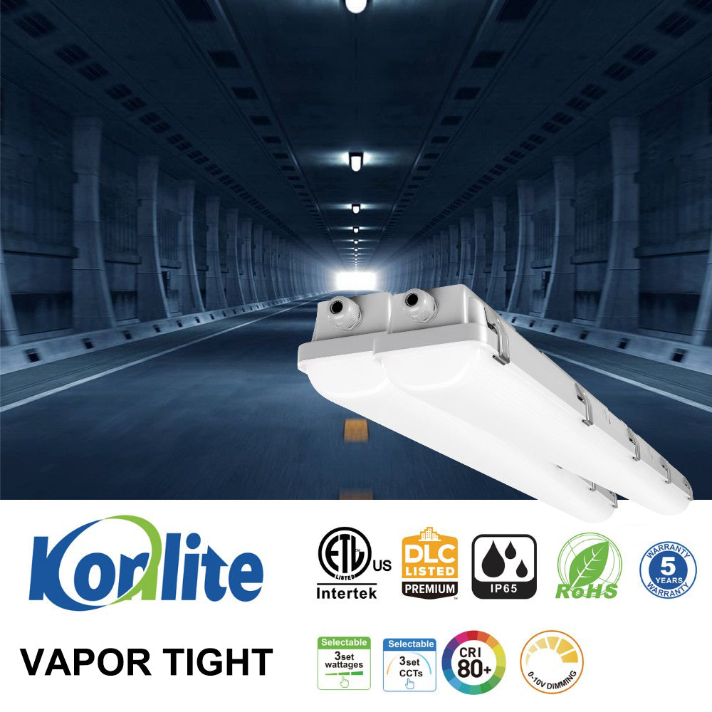 2 pack 4ft Vapor Tight LED Light Fixture
