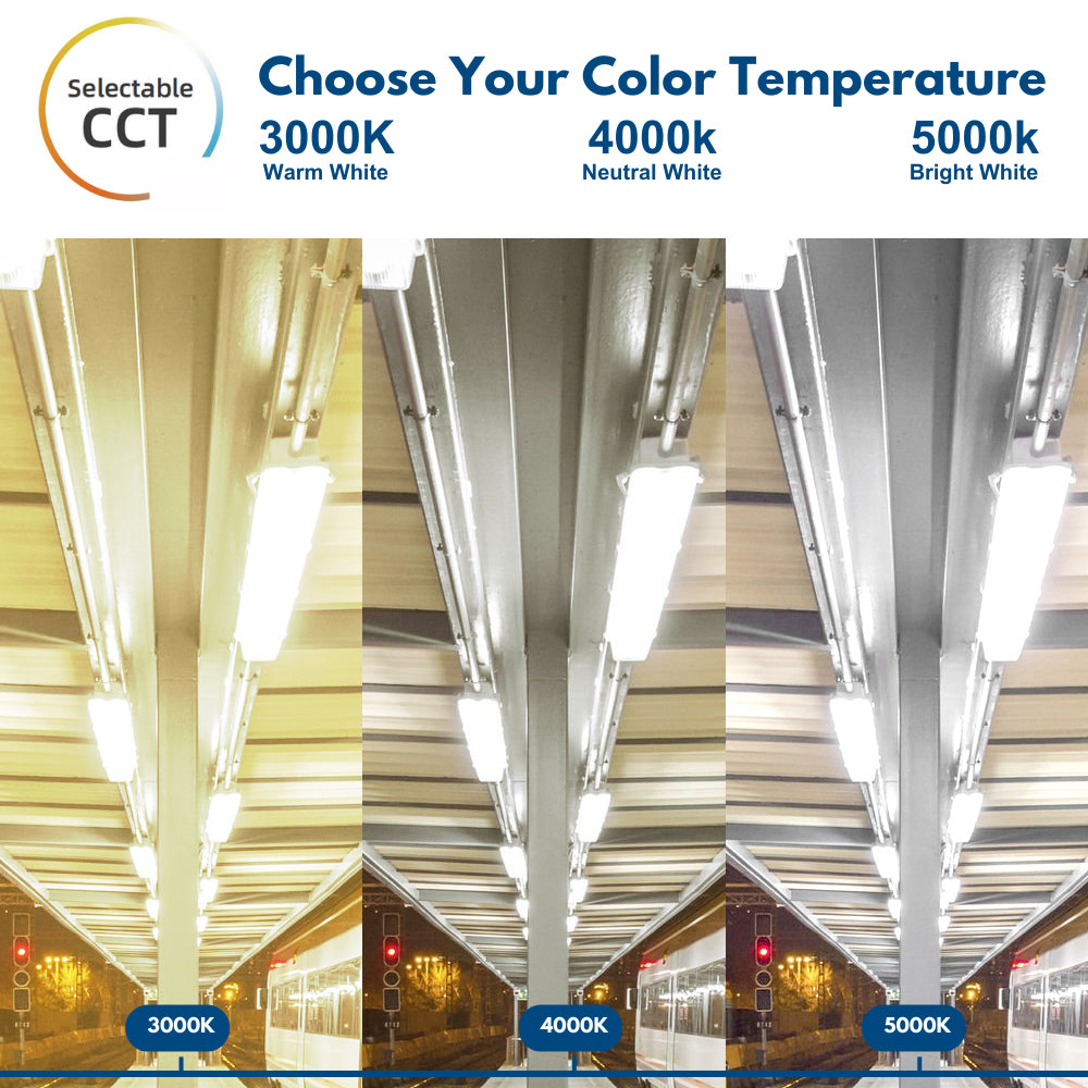 Konlite 8ft Vapor Tight LED Light Fixtures in warehouses