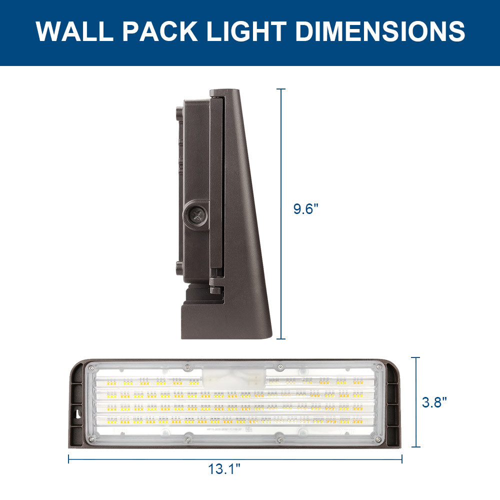 Konlite led full cutoff wall pack light dimensions