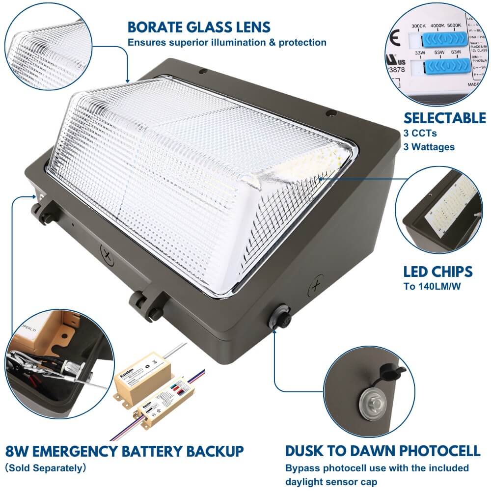 Konlite LED Wall Pack Light product details