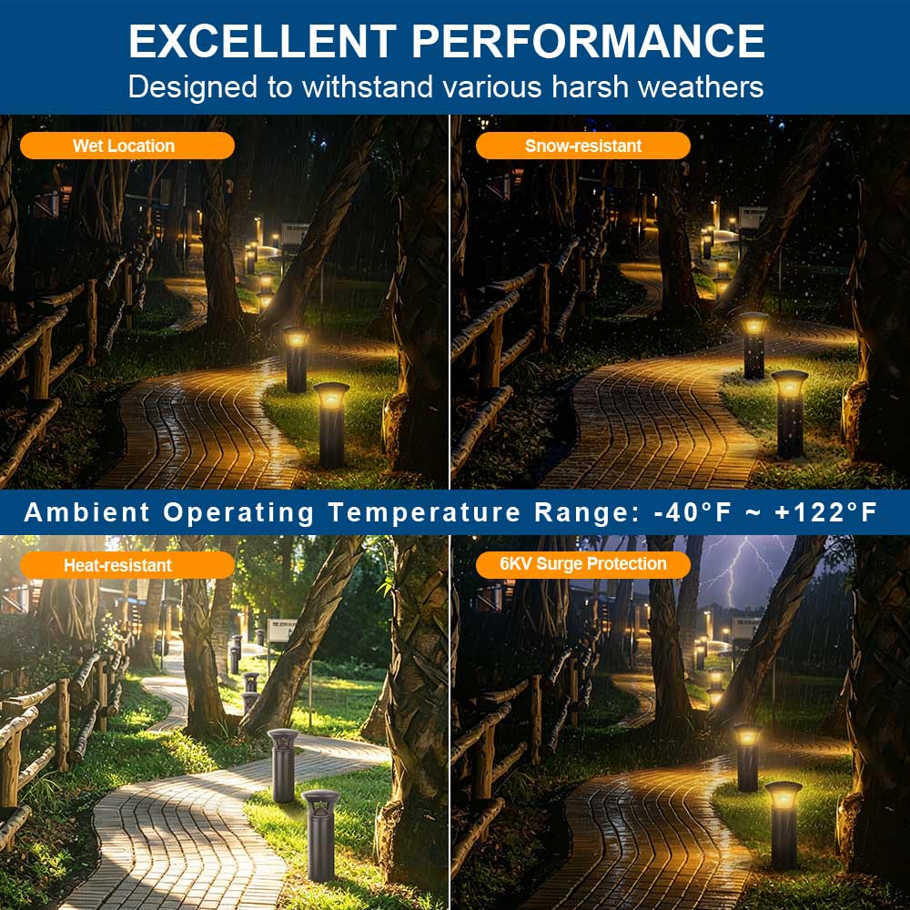 Weather-resistant design for Konlite Atria Turtle Friendly LED 2ft Dark Bronze Bollard Light