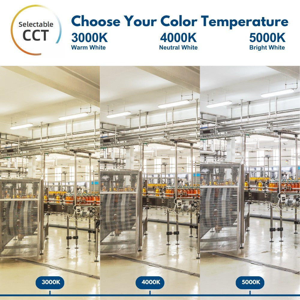 CCT Selectable NSF Vapor Tight LED Light Fixture