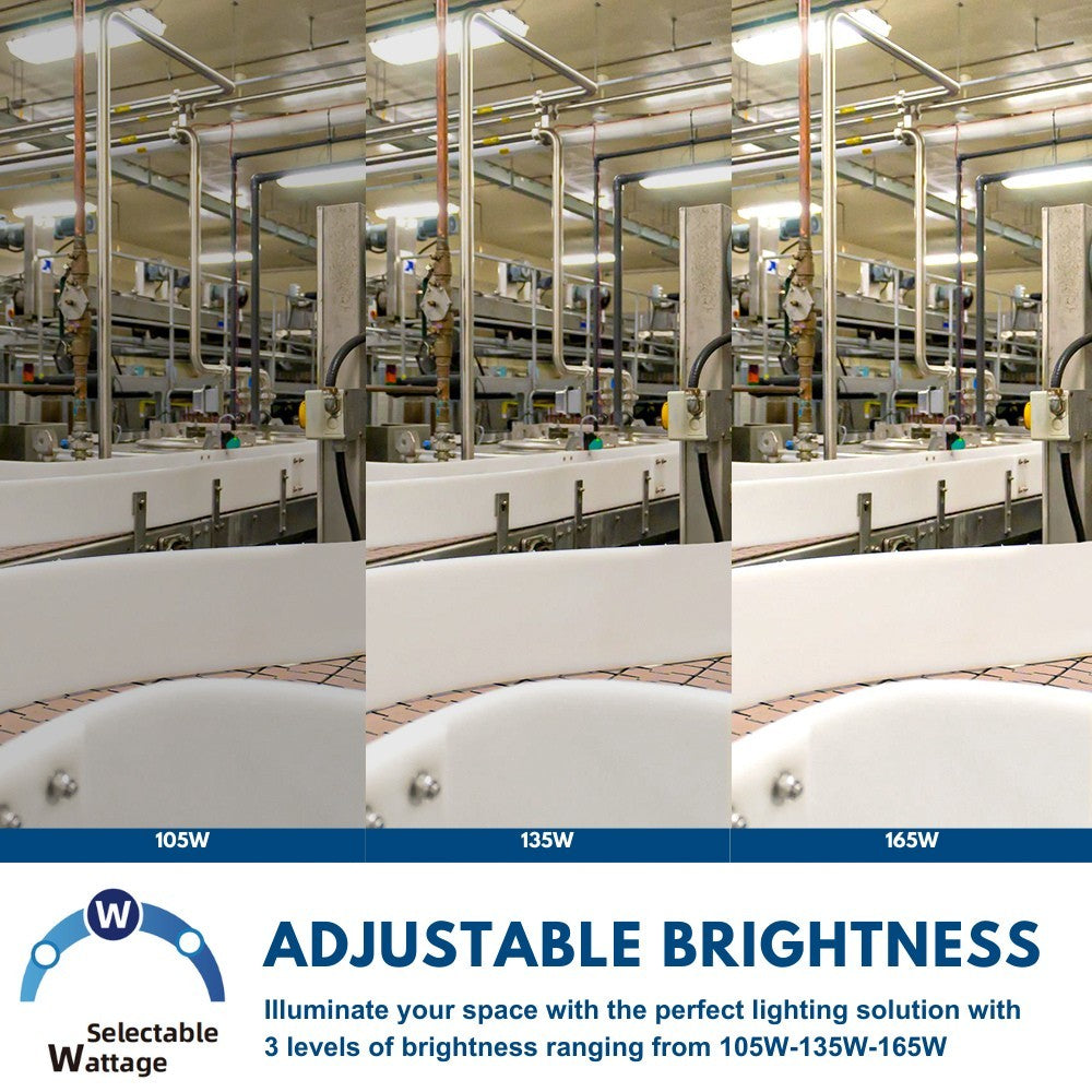 Wattage selectable NSF Vapor Tight LED Light Fixture