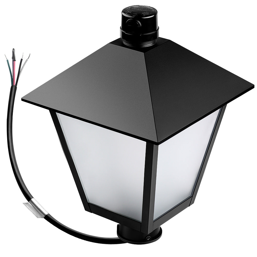 Top view of a 120W Konlite LED Lantern Post Top Light
